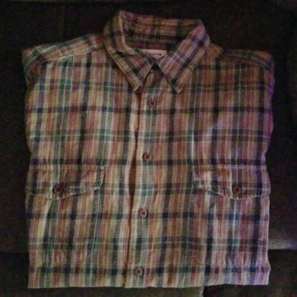 <CLAIBORNE> Men's Plaid Button Down Shirt - XL - Picture 4 of 8